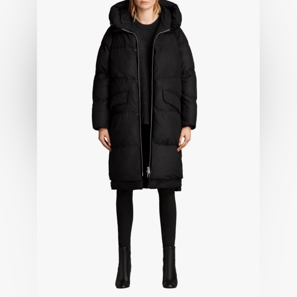 All Saints Ester Puffer Parka Coat - Picture 2 of 15